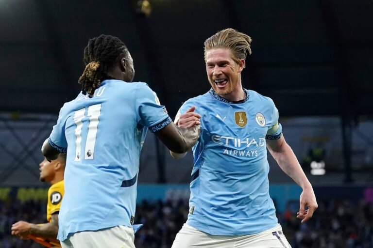 De Bruyne et Doku a manchester city