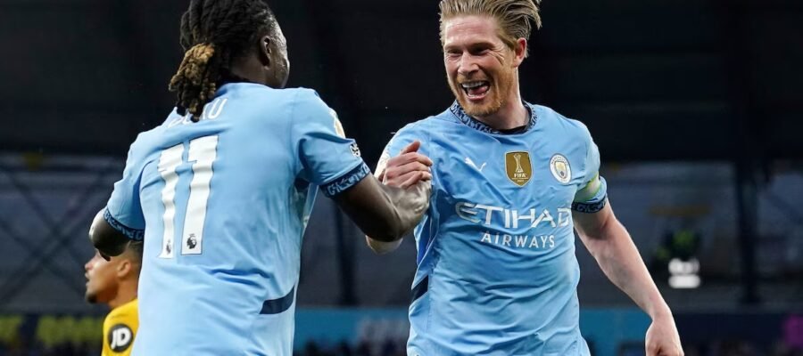 De Bruyne et Doku a manchester city