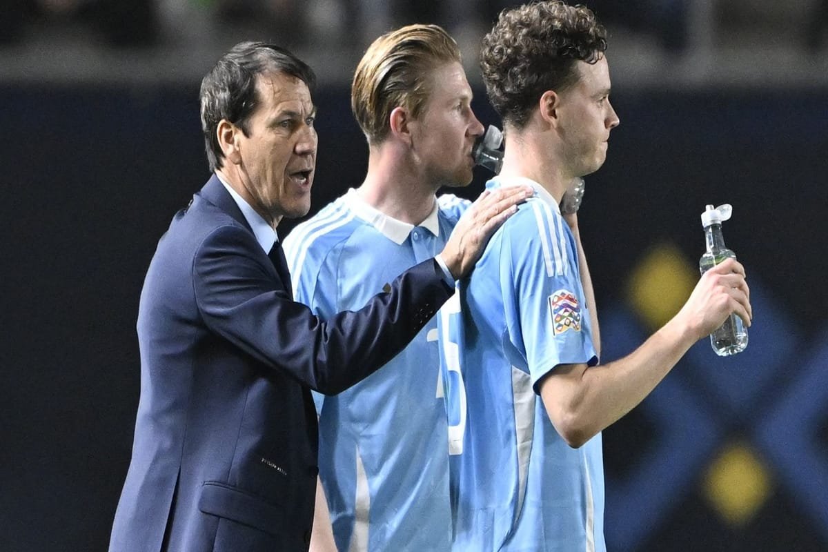 Rudi Garcia avec Kevin de bruyne en match