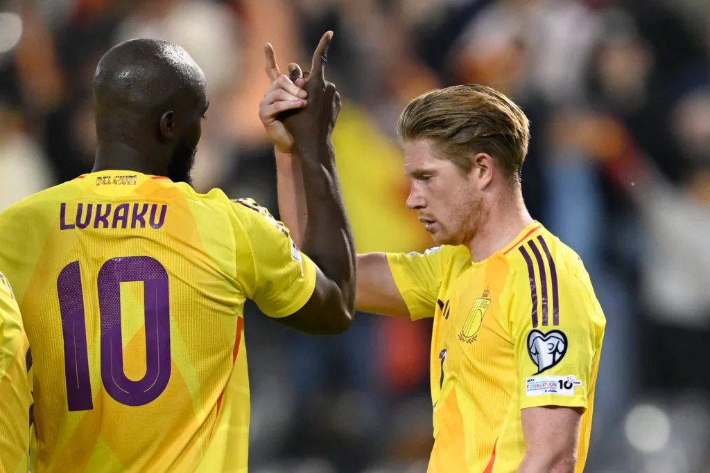 Lukaku et de bruyne unis sur le terrain